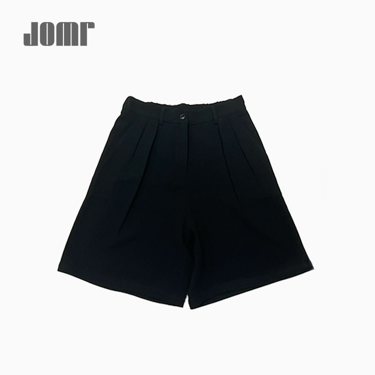 Jomr【主理人私服】醋酸混纺~垂坠挺括 夏季宽松阔腿黑色西装短裤女