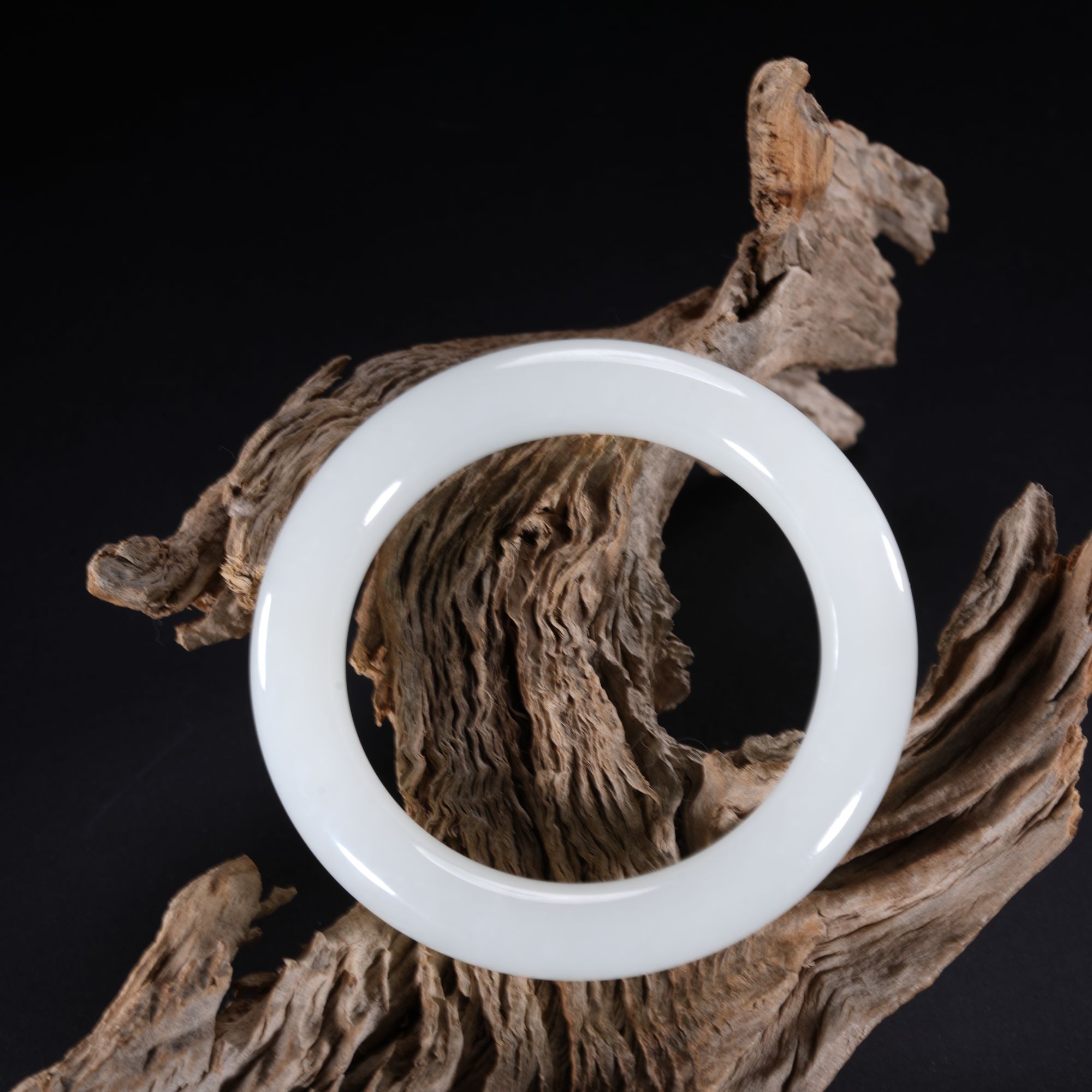 HTY15-8臻选·和田白玉手镯【玉石拍卖】