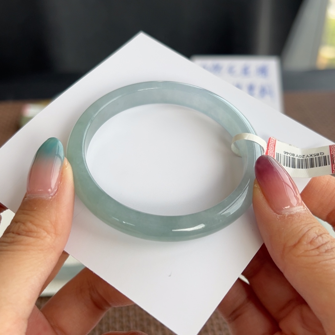 翡翠未镶嵌手镯15号 52.8