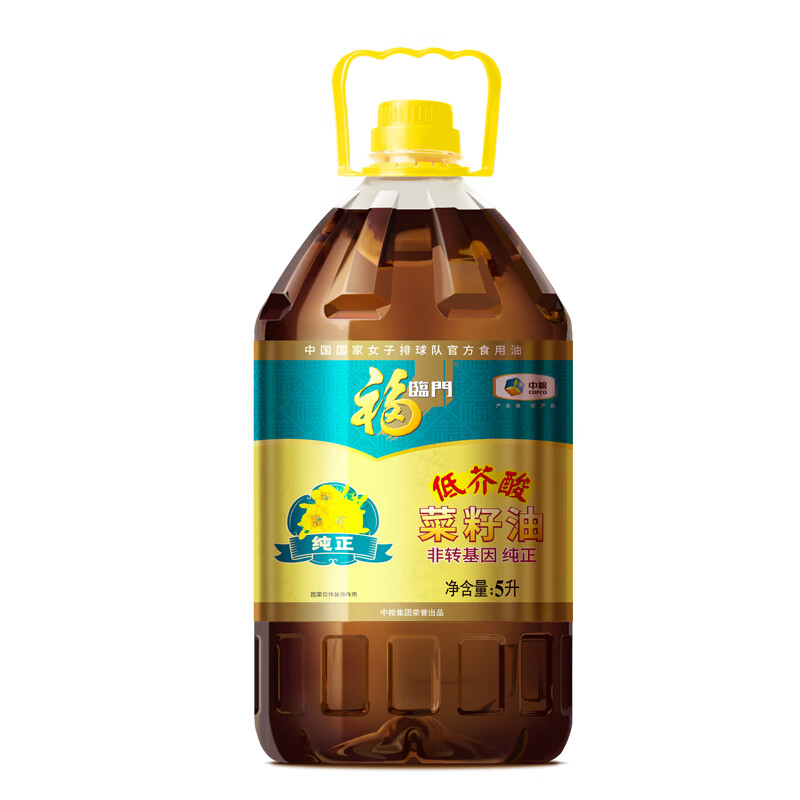 中粮福临门非转基因纯正5L桶装家用物理压榨700g老坛酸菜牛肉面