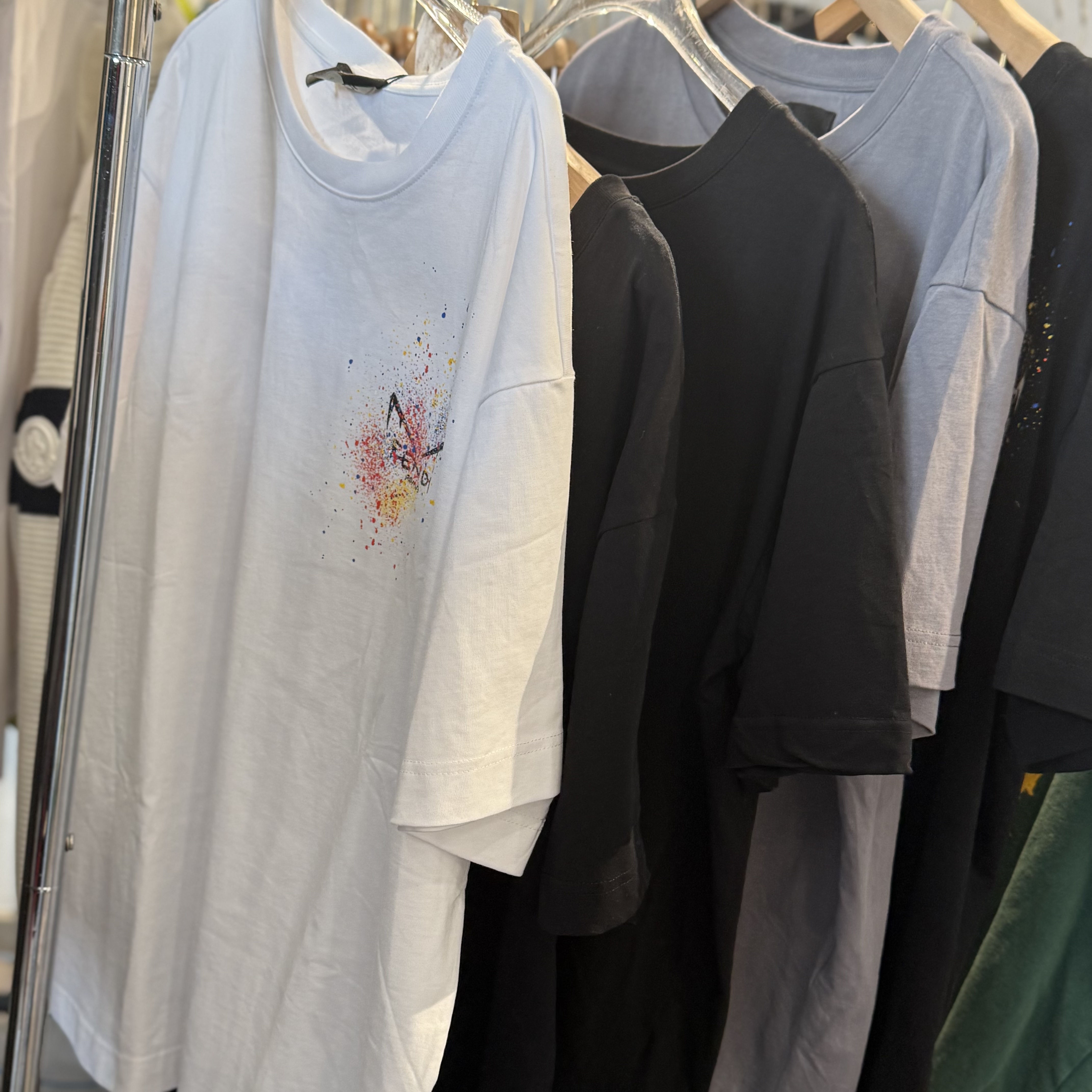 圆领3D图案夏季四季通用短袖T恤男女春夏短袖大版