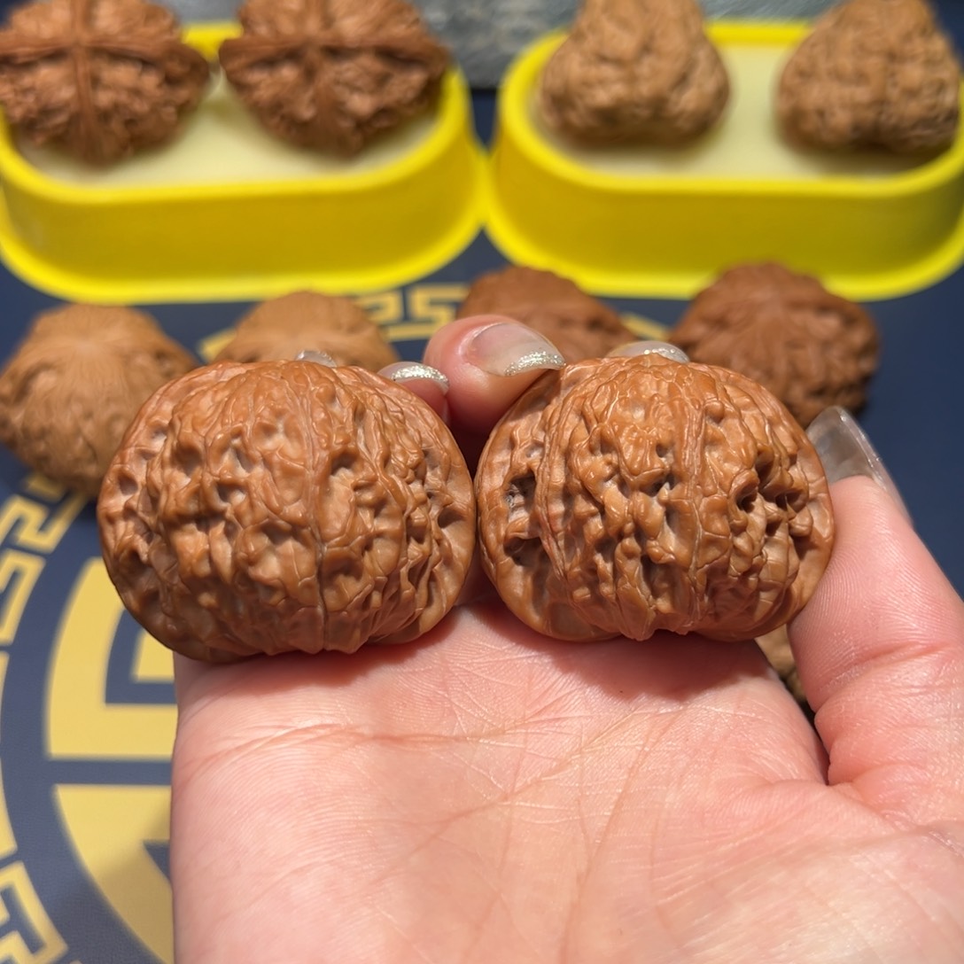 文玩核桃把件磨盘43免