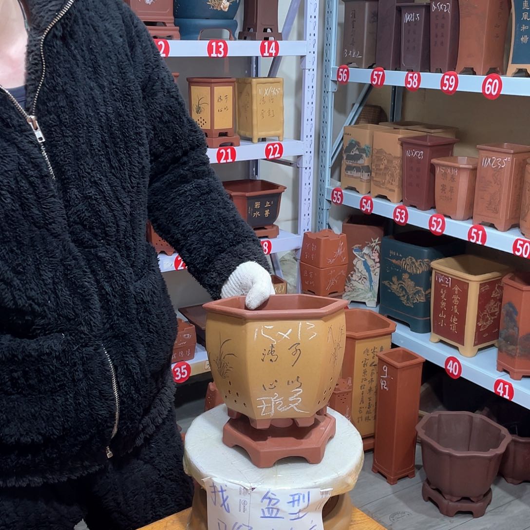 紫砂天心紫砂手工花盆