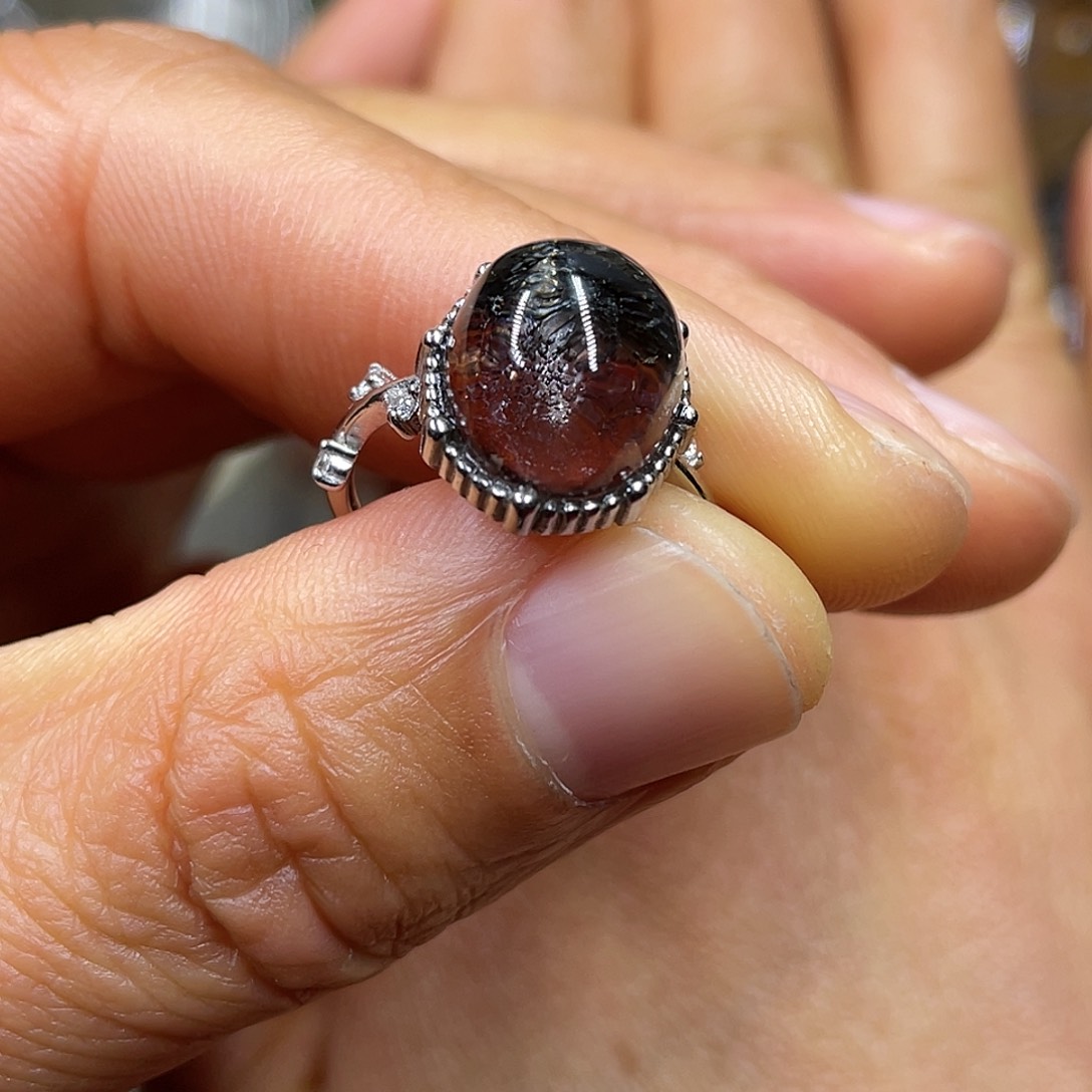 【闪购商品】水晶珠宝半成品银S925镶嵌戒指