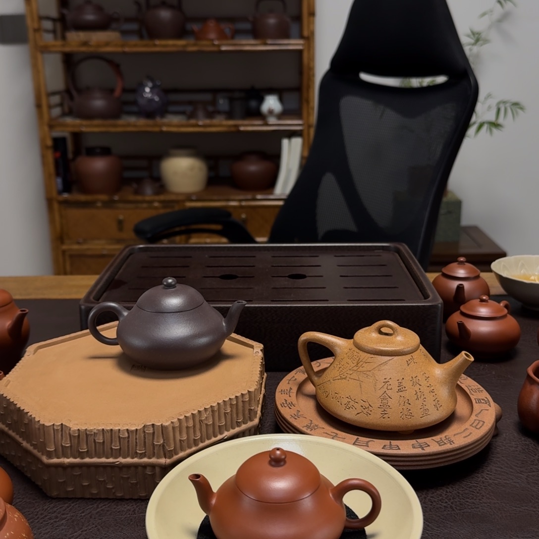 紫砂茶壶梨壶夹道款全手