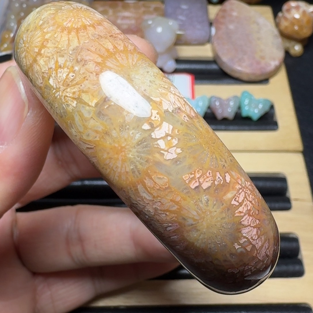 硅化玉纯天然色有机玉石未镶嵌56.5圈口