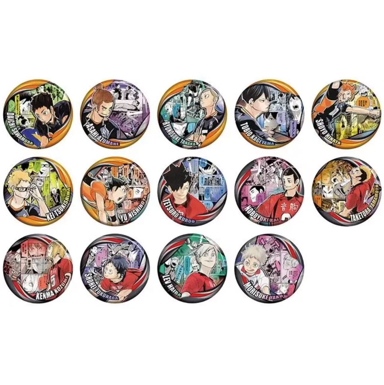 日版 排球少年 乌野vs音驹 原画吧唧第3弹 吧唧徽章盲盒产品
