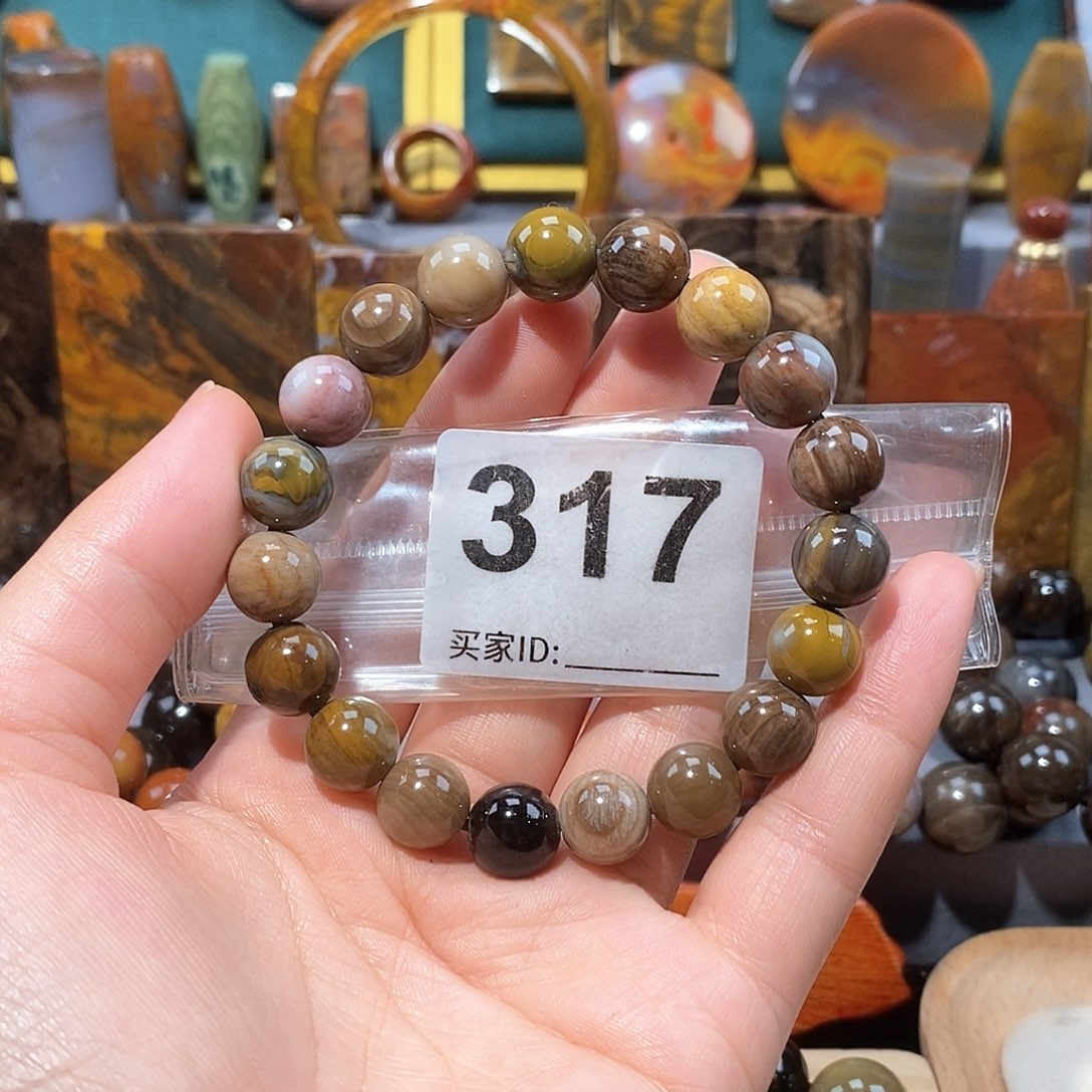 硅化玉天然北票硅化玉手串未镶嵌天然北票硅化玉手串