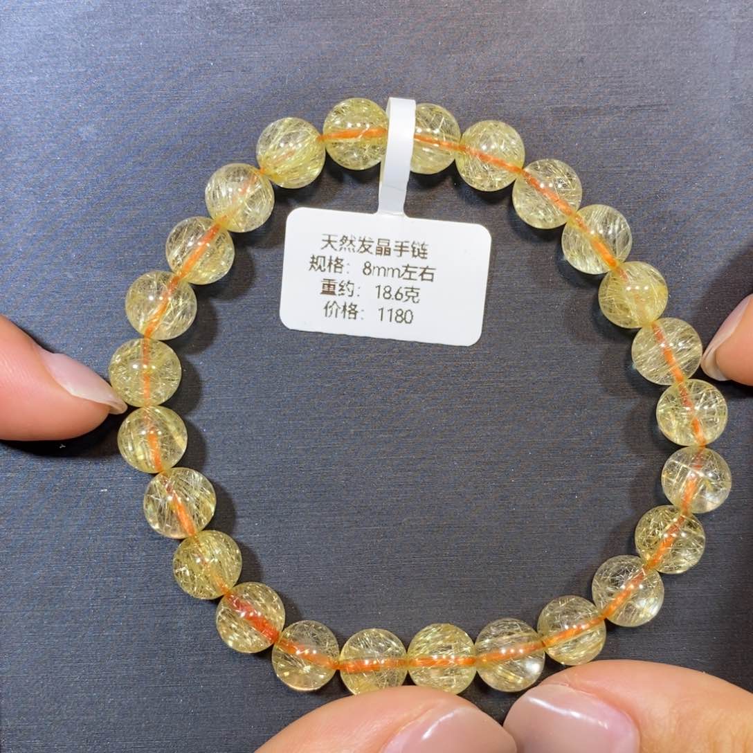 水晶手链未镶嵌手链8mm 瑾