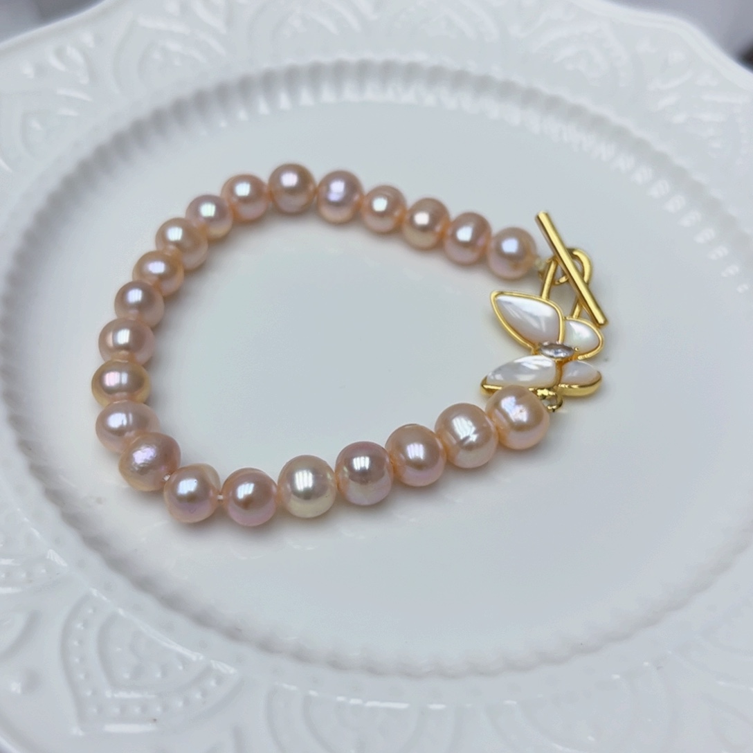 淡水珍珠手绳银S925镶嵌