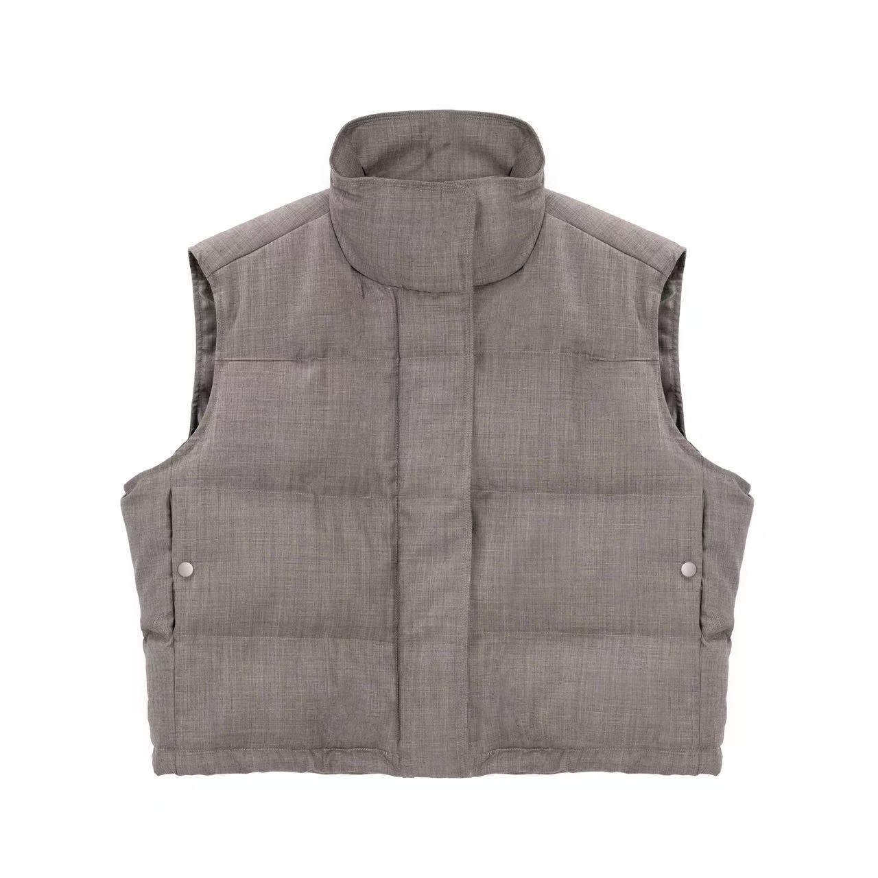 【维姐精选】YWC 轻绒暖意95白鸭绒廓形立领马夹羽绒服YC-MJ1226