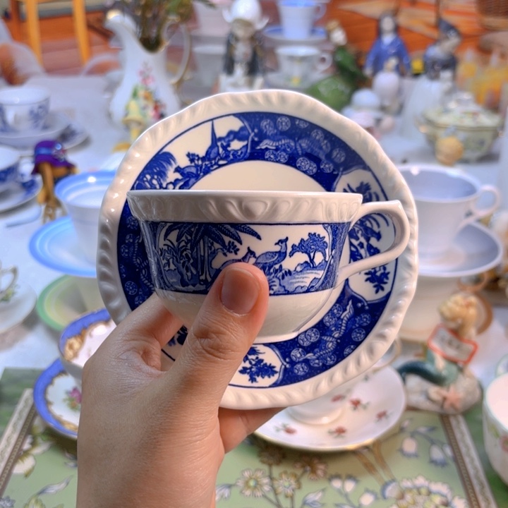 摆件欧洲中古瓷器好看冲鸭！