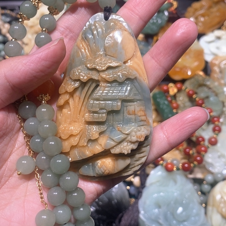 岫玉毛衣链未镶嵌