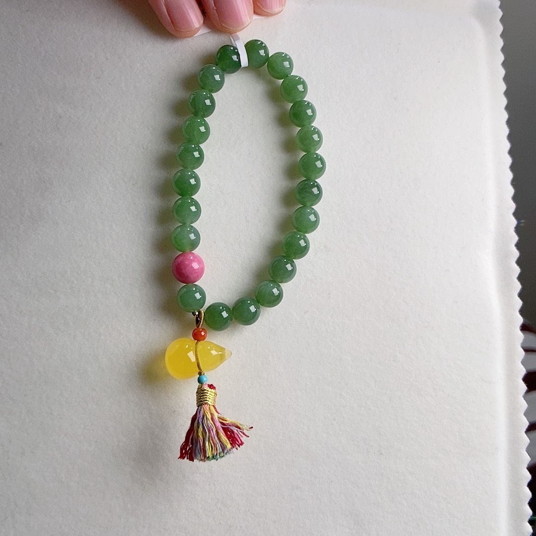 和田玉（碧玉）手链未镶嵌设计款