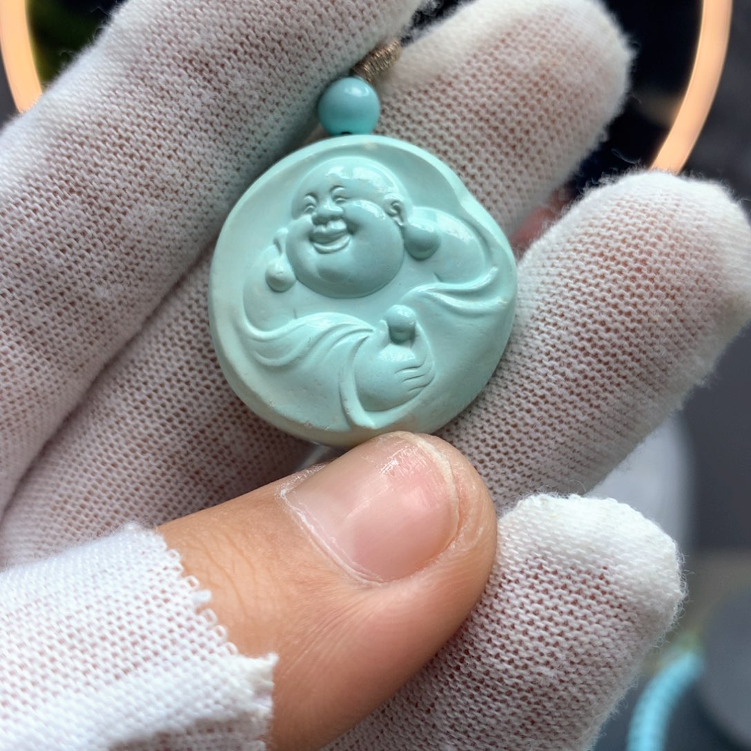 绿松石未镶嵌挂件