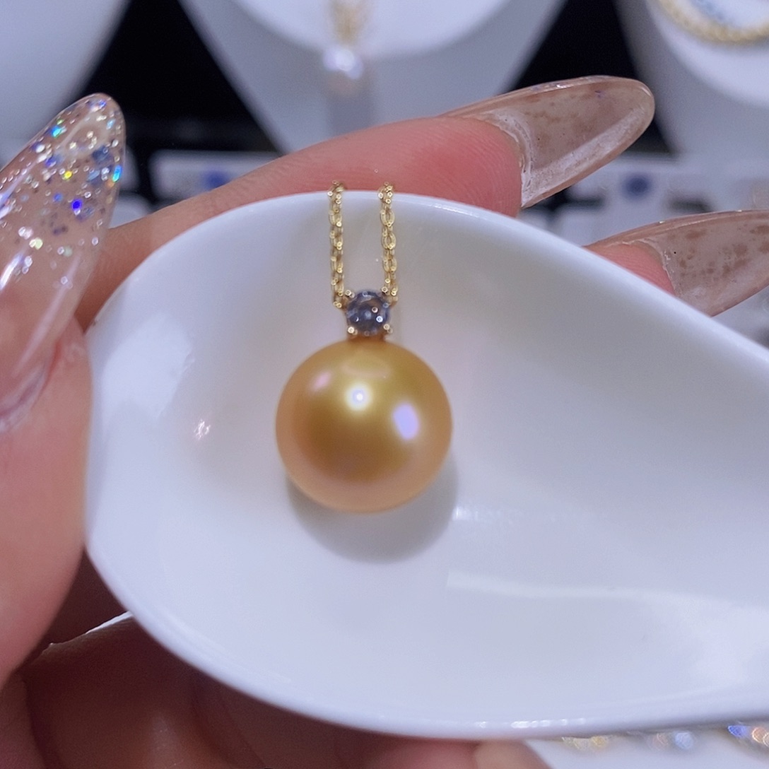 淡水珍珠颈饰银S925镶嵌