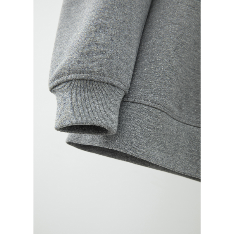 细闪圆领灰色百搭休闲套头卫衣NT4G3001