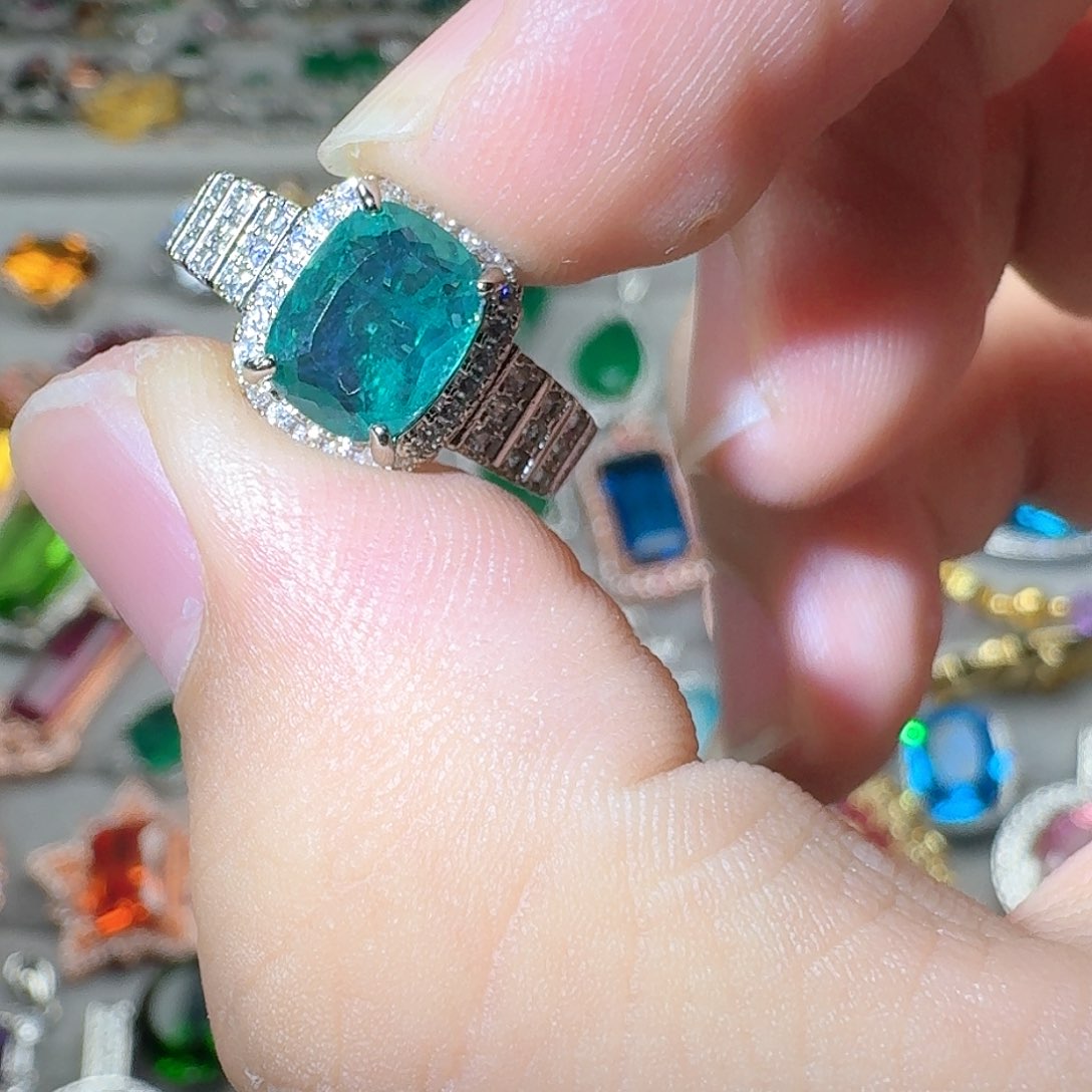 托帕石耳饰银S925镶嵌