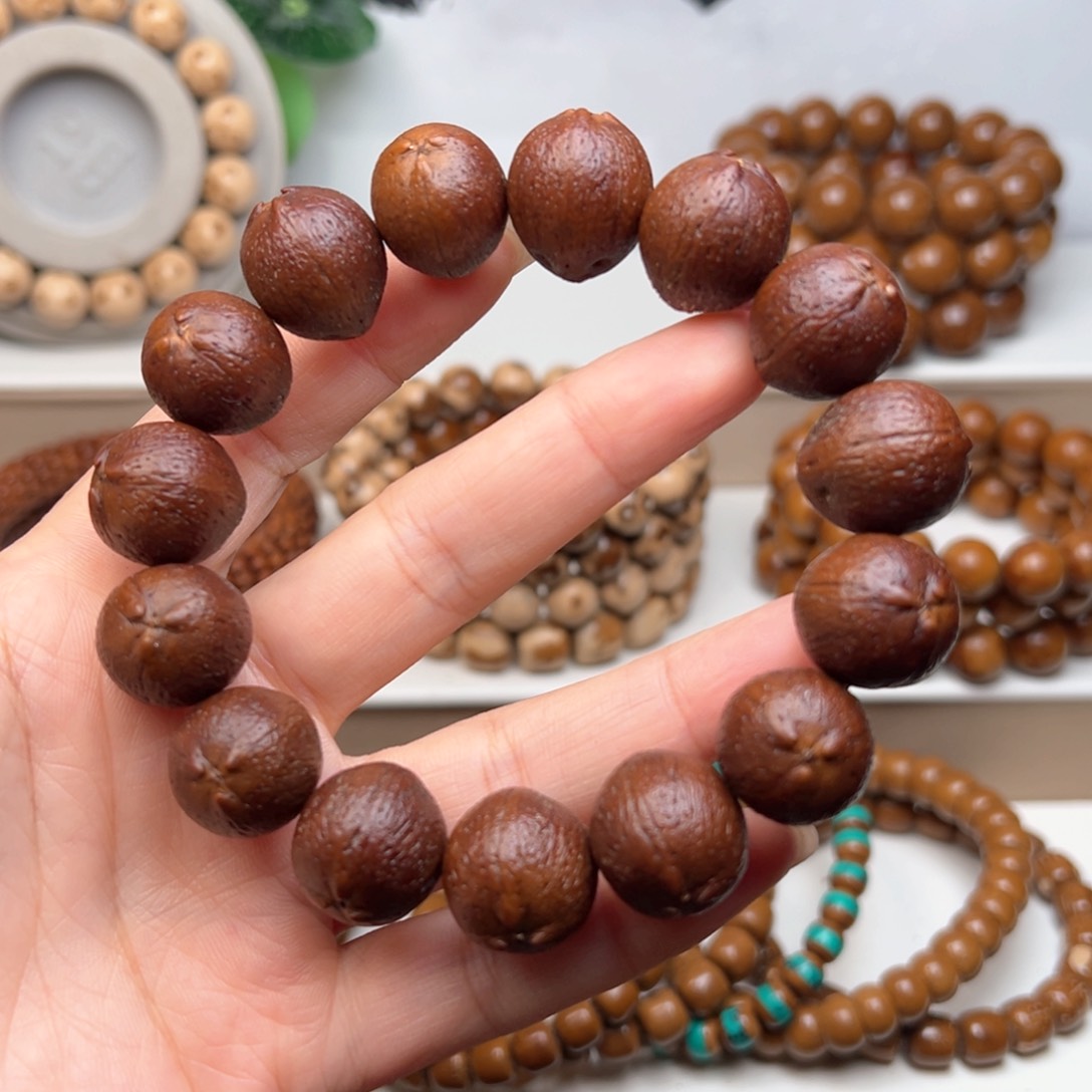 紫金鼠手串用****116+原皮手串