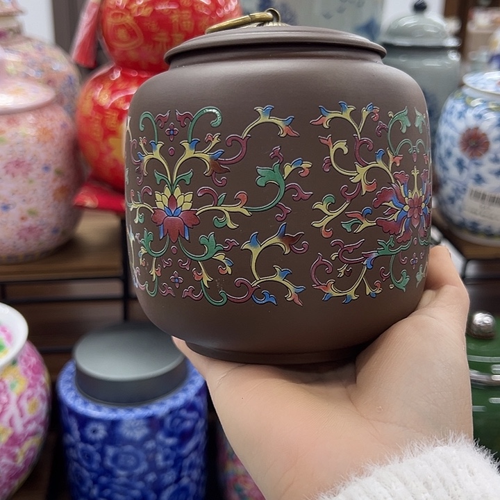 瓷片茶叶罐茶叶罐@@761