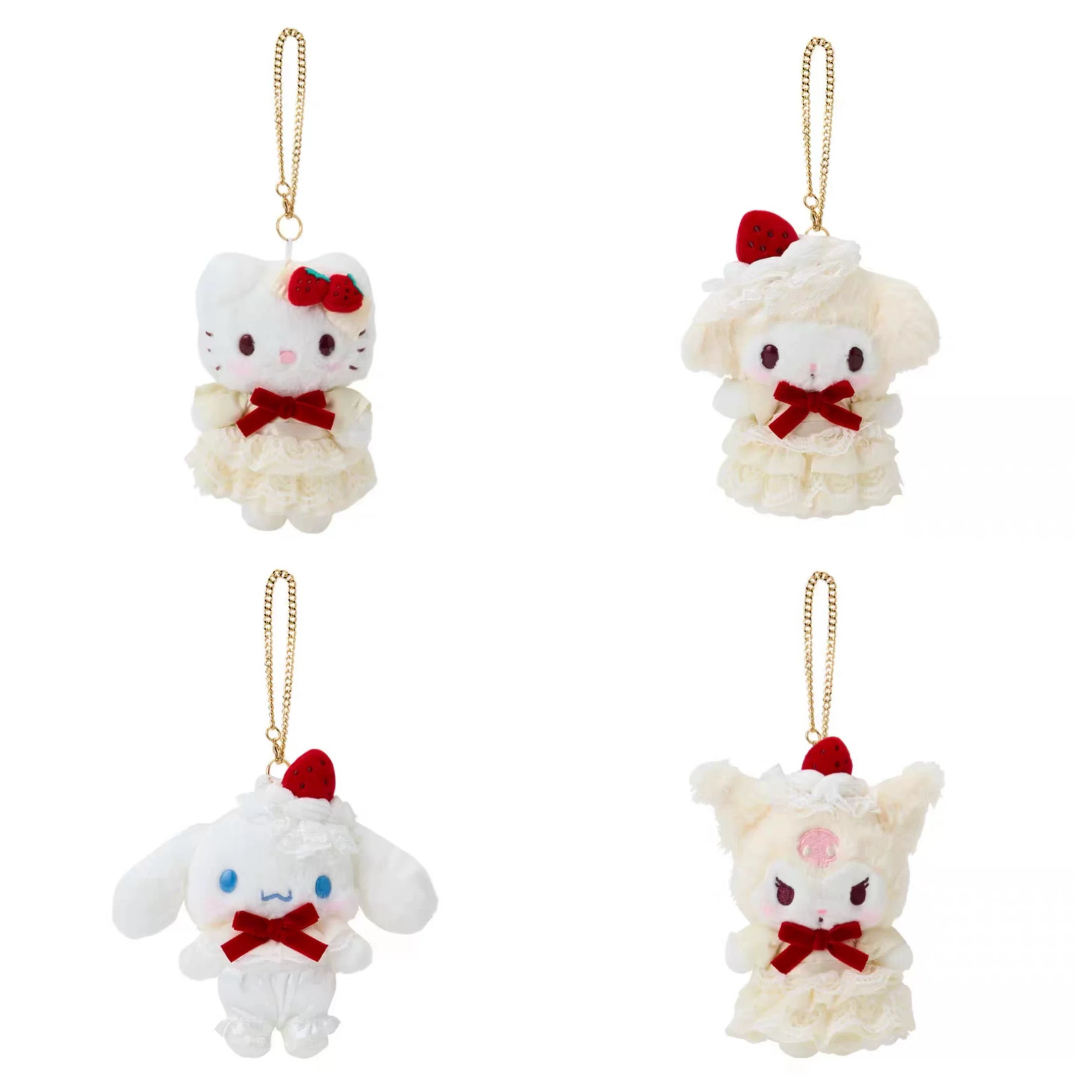 百莉甜三丽鸥草莓蛋糕毛绒挂件现货