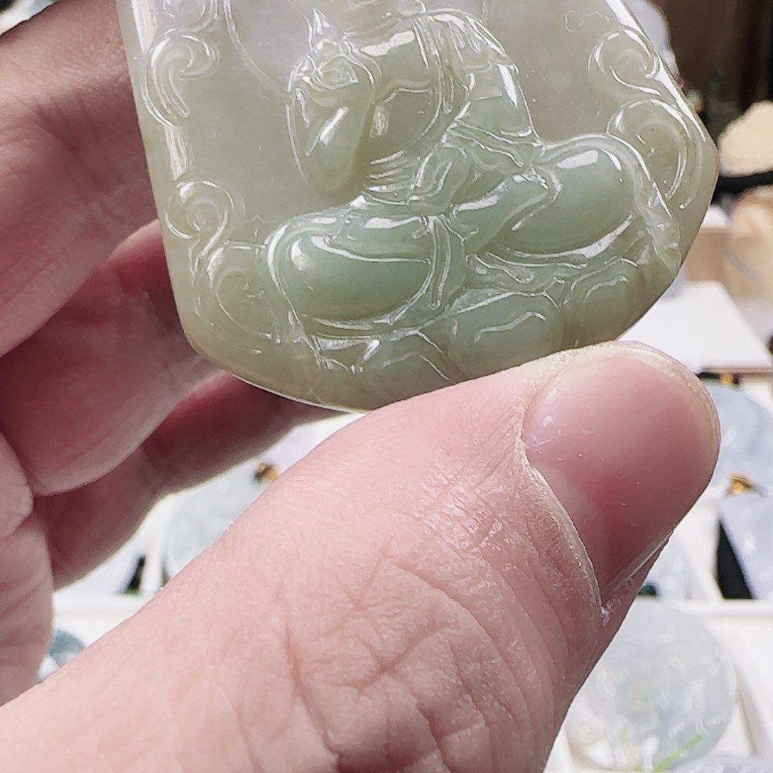 翡翠颈饰未镶嵌0878挂件