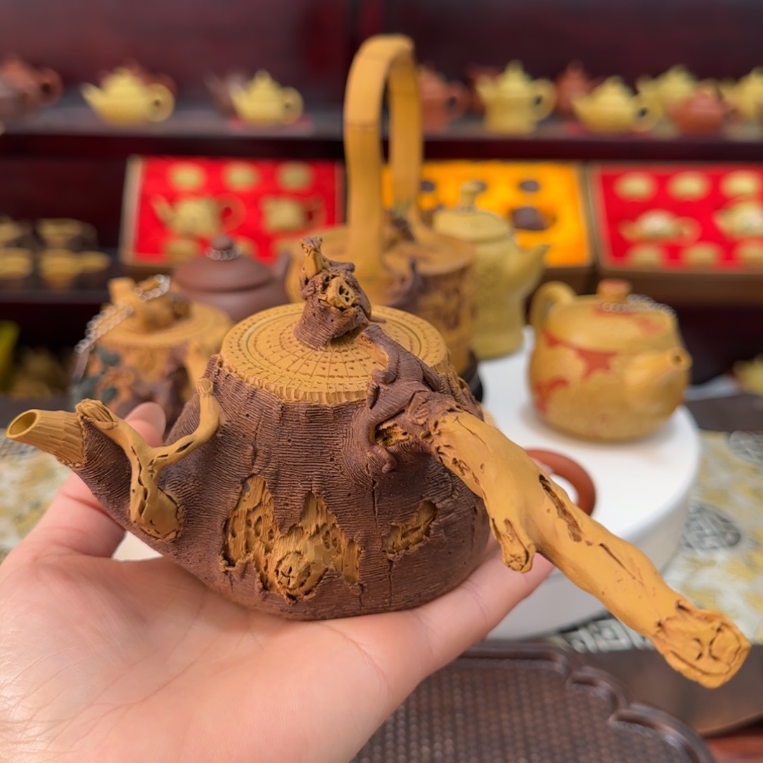 【闪购商品】紫砂茶壶侧把枯木