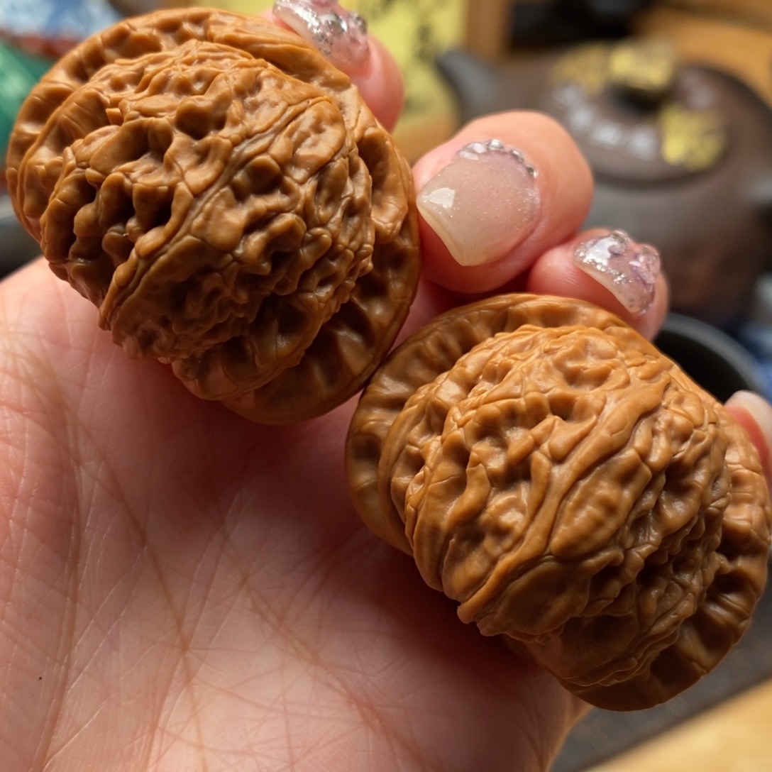 把件文玩核桃40尺寸全品白狮子