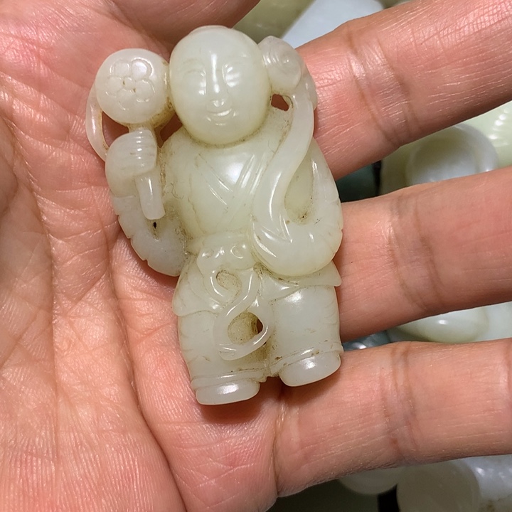 和田玉（白玉）颈饰未镶嵌静*