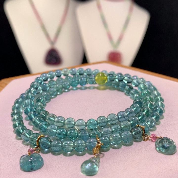 双色碧玺手链未镶嵌