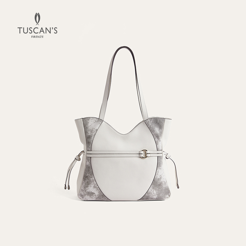 TUSCAN'S时代单肩白色通勤风时尚轻奢单肩包休闲包