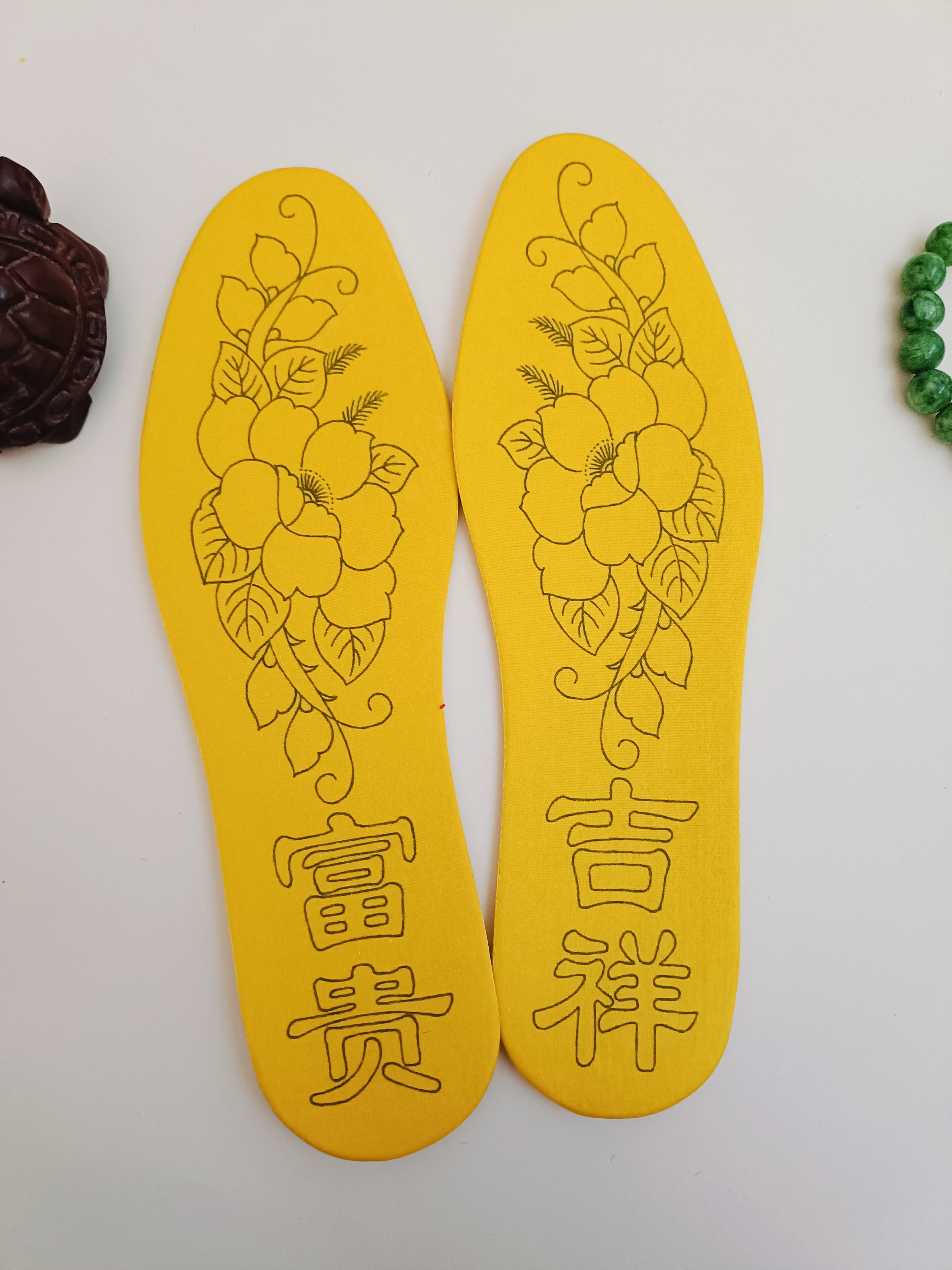 静儿手工绣花涤丝线鞋垫专业刺绣全棉纯棉鞋垫子半成品带针顶针