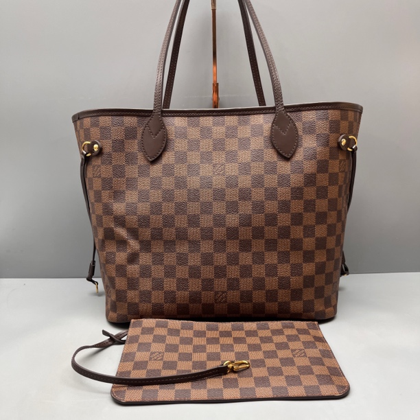 95新 LouisVuitton/路易威登 棕棋盘格NF中号子母购物袋尺寸32*28