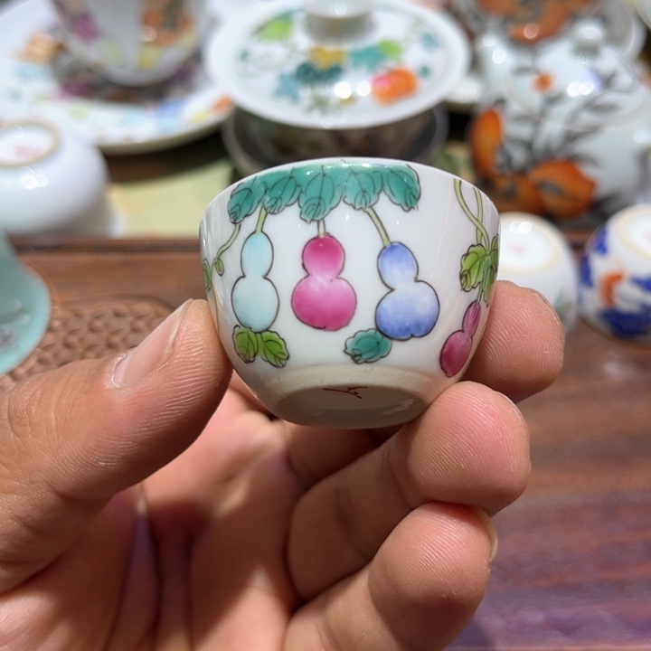 纯手绘精品盖碗杯