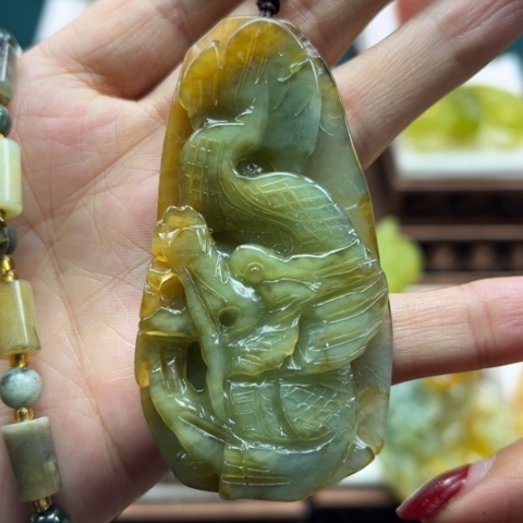 岫玉挂件未镶嵌挂件