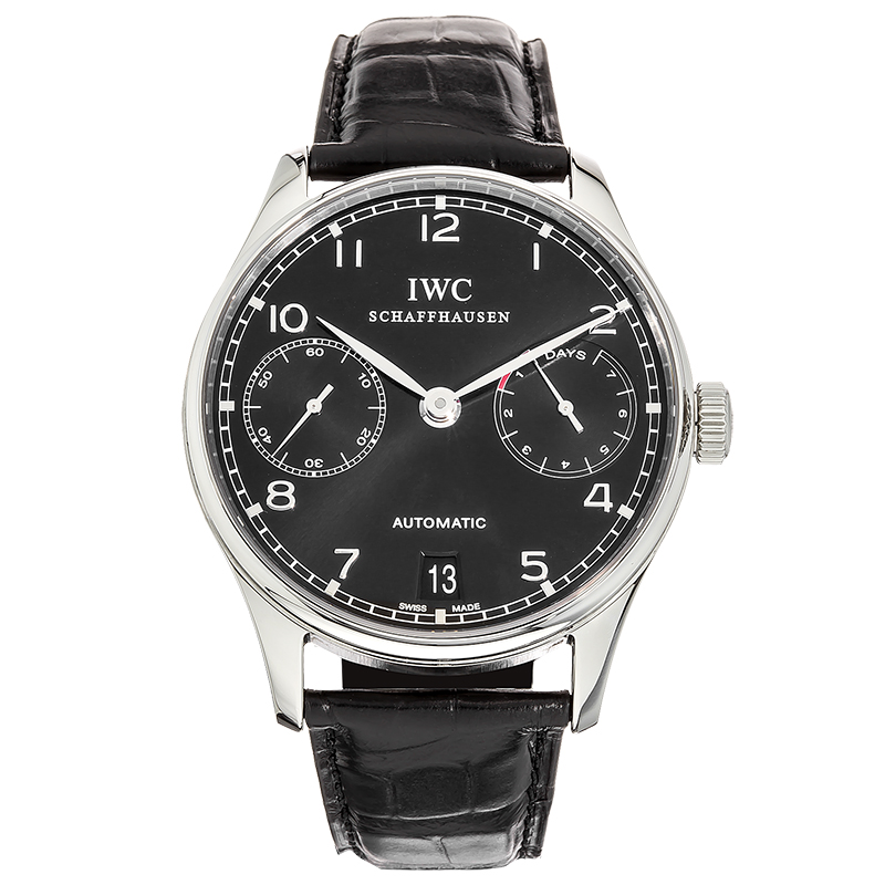 99新 IWC/万国 单表葡萄牙自动机械男表IW500109白陶瓷葡七/拆