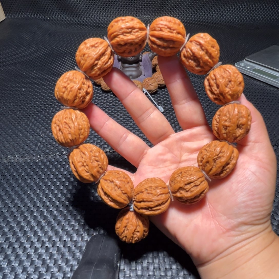 吊坠文玩核桃西瓜纹手持23