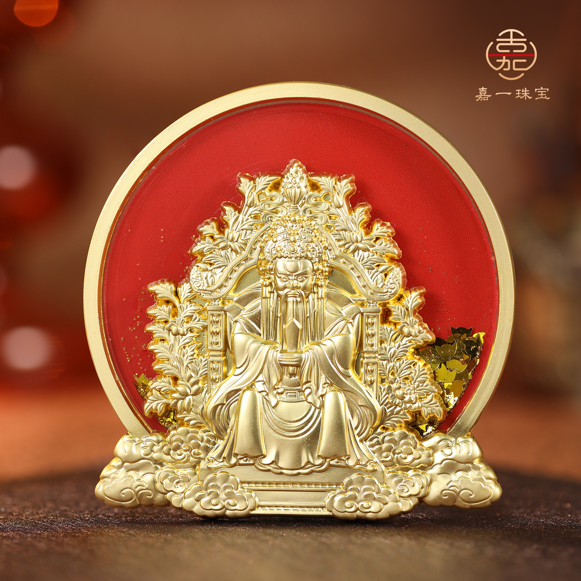 【嘉一昭愿】龙五爷洒金流沙冰箱贴门贴原创定制高档精美磁铁礼物