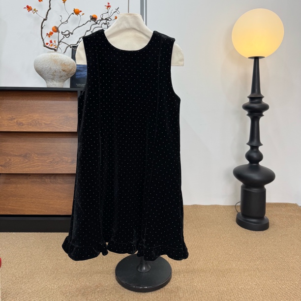 A6666@秋冬韩系甜美风波点连衣裙内搭显瘦长款