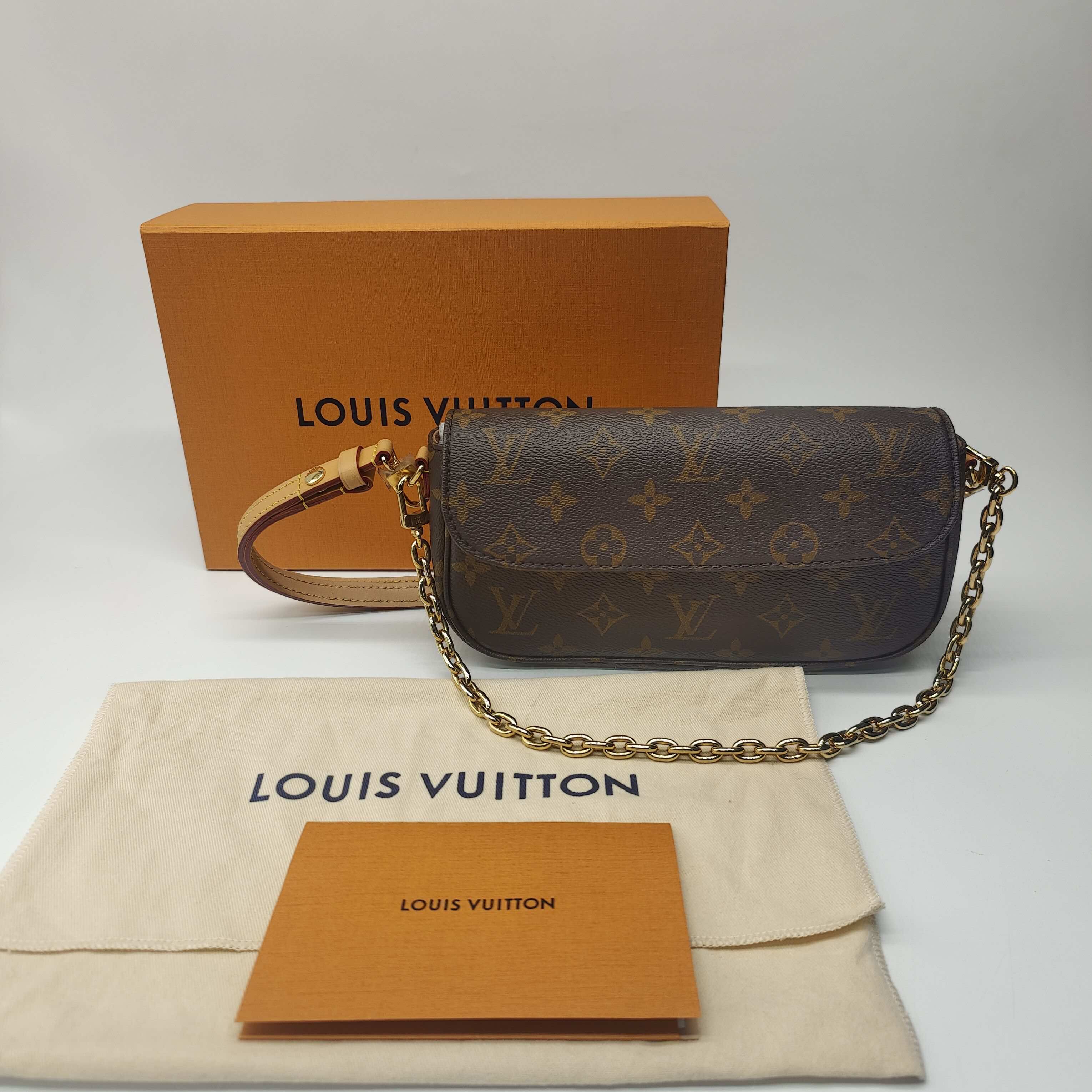 99新 LouisVuitton/路易威登 ivy老花链条包24年芯片票dx3554