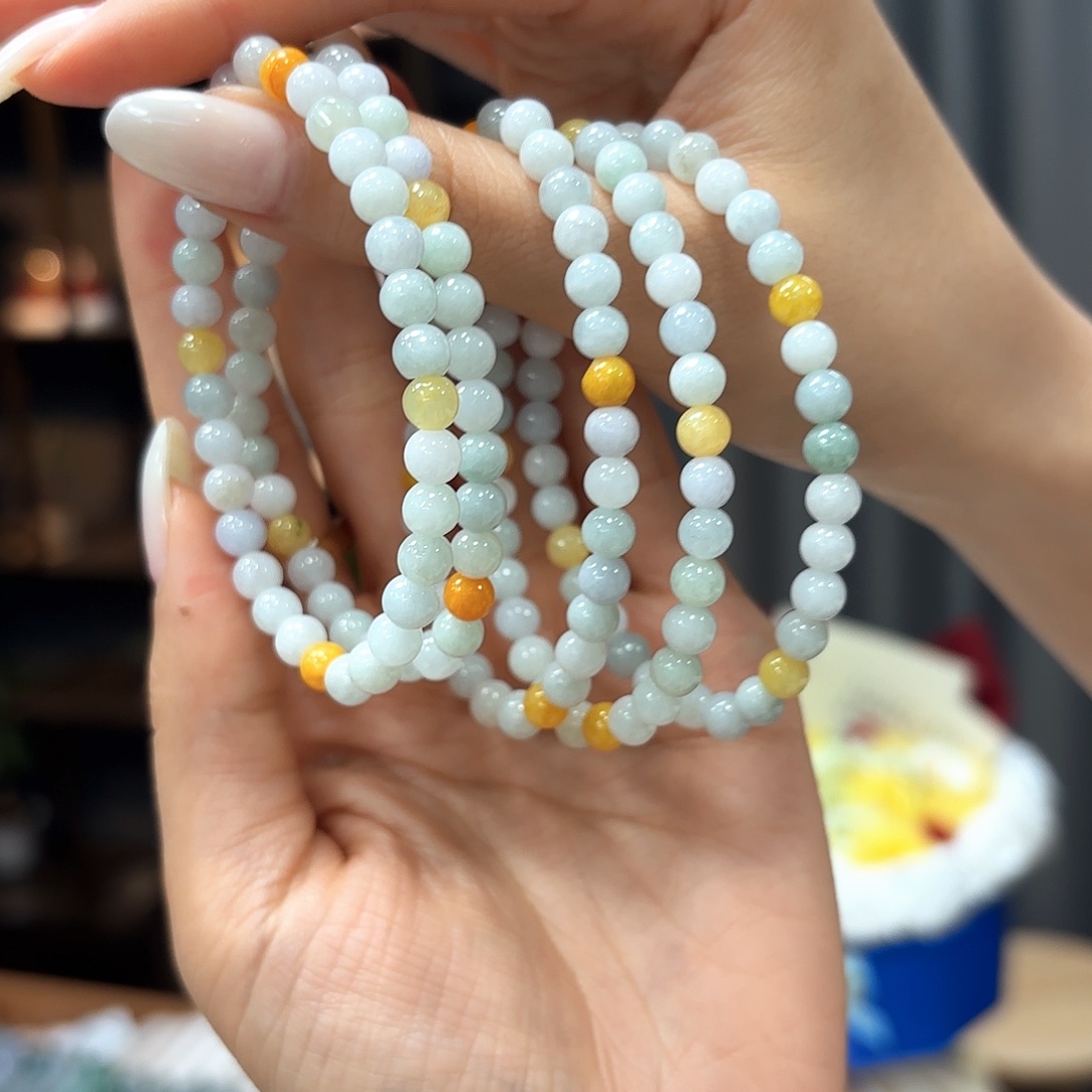 翡翠未镶嵌手串多样性发一