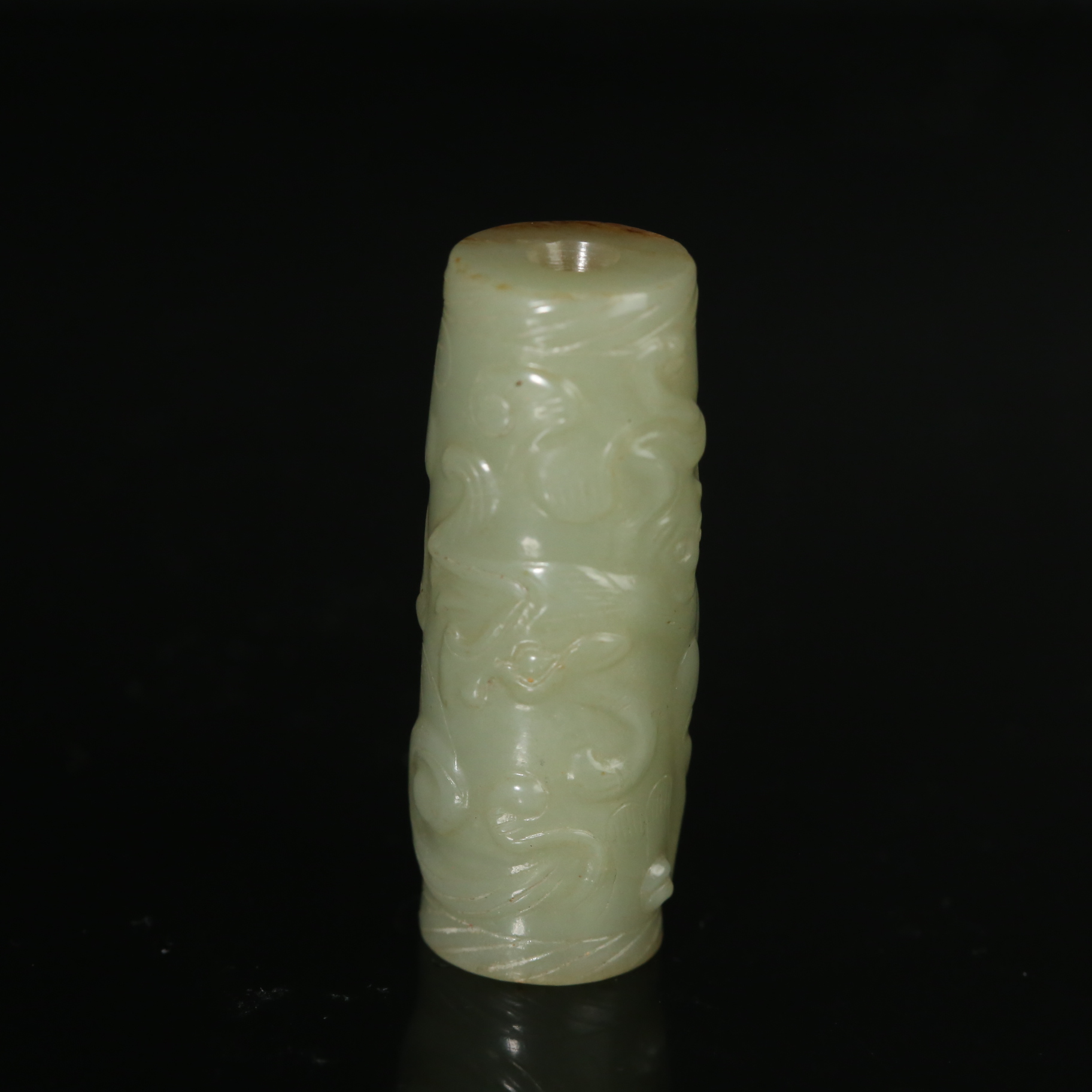  明代和田玉龙纹勒子WDZC251205051