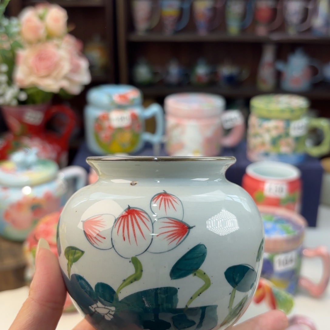 瓷片景德镇手绘高温釉下彩陶瓷茶具