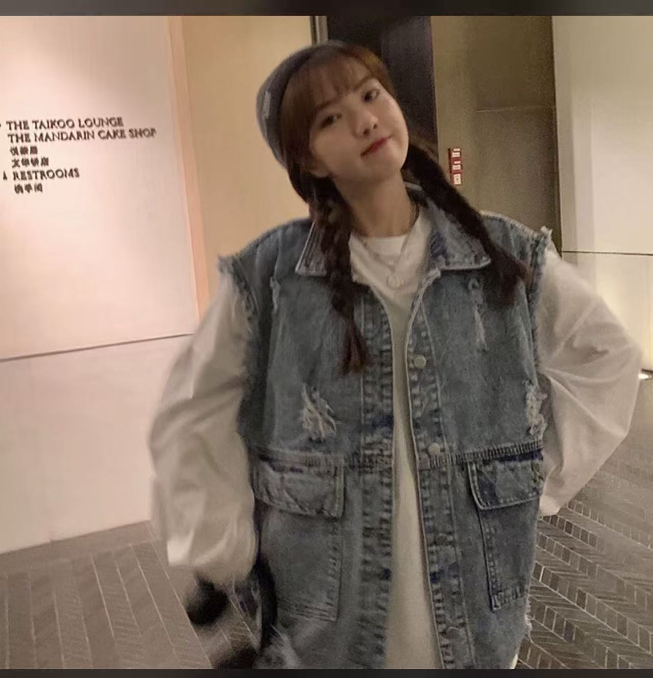 2025春夏秋女款流行牛仔马甲外套