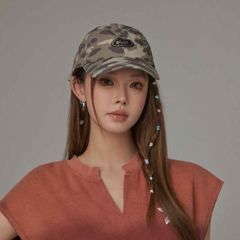 CHUU夏季女装个性豹纹设计休闲风百搭减龄鸭舌帽潮酷街头帽子