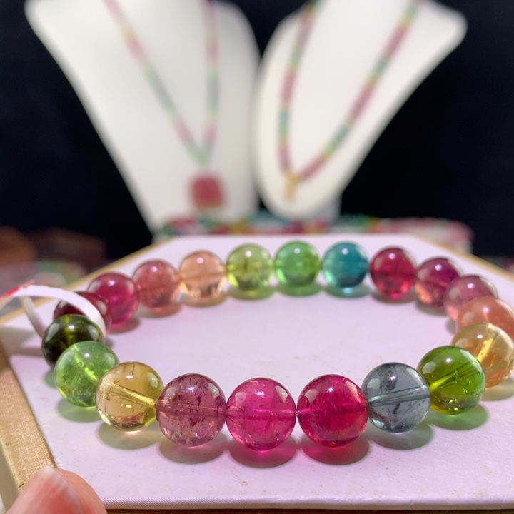 双色碧玺手链未镶嵌