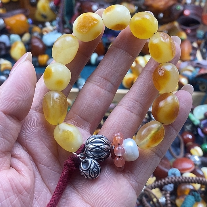 蜜蜡未镶嵌手串项链