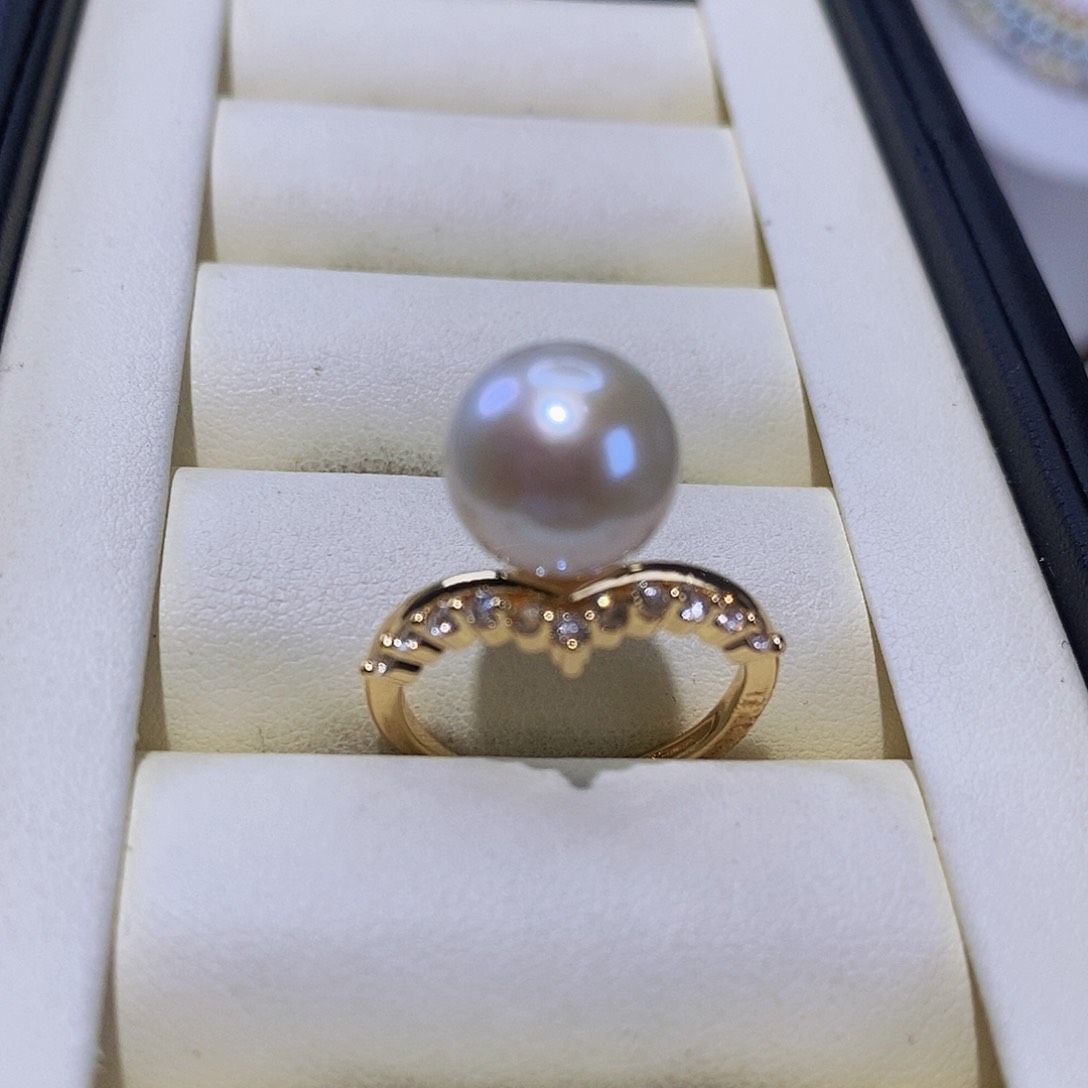 淡水珍珠戒指合金