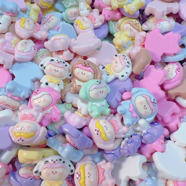 【圣诞福福款】想念定制可爱小狗树脂粘贴配件