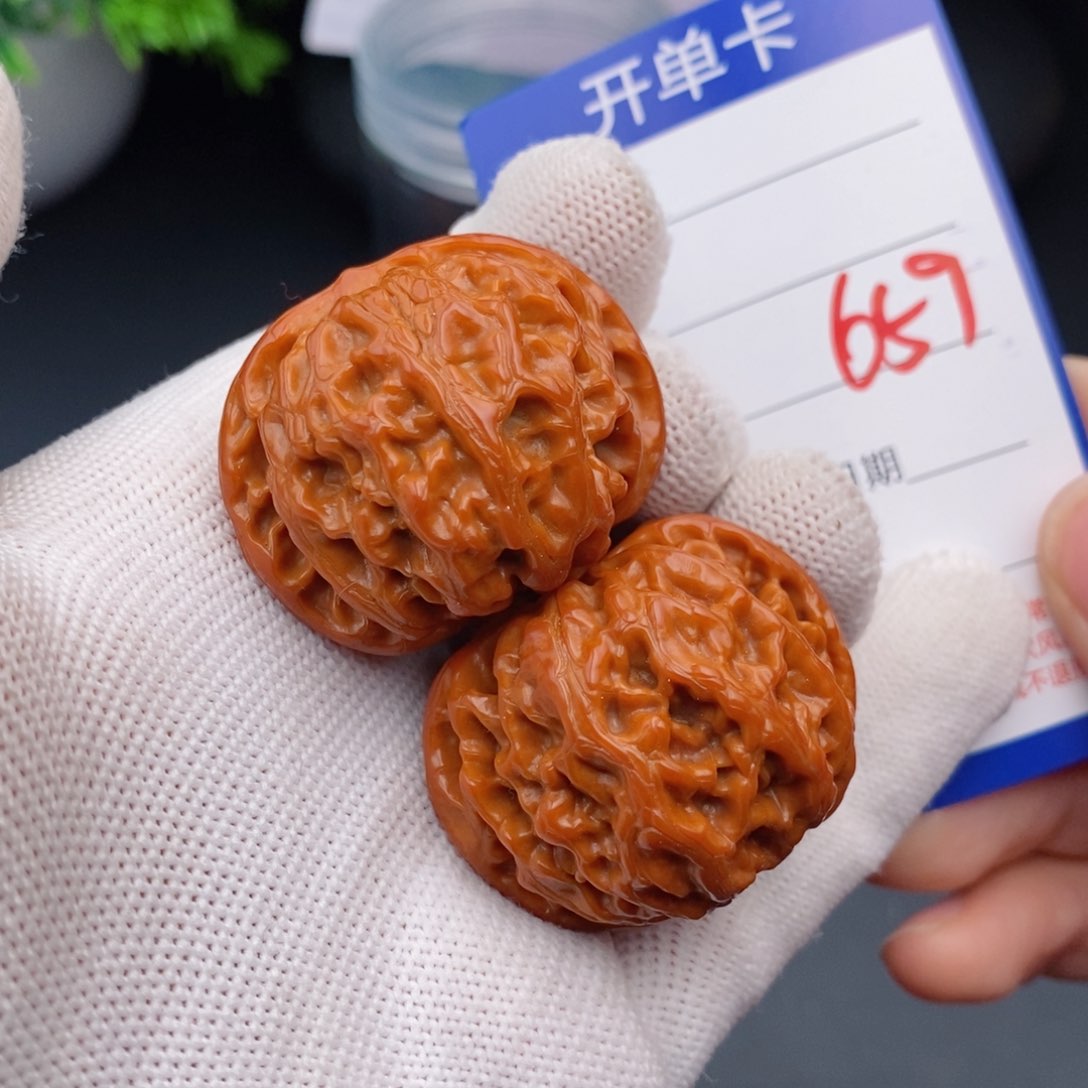 文玩核桃把件38苹果元659